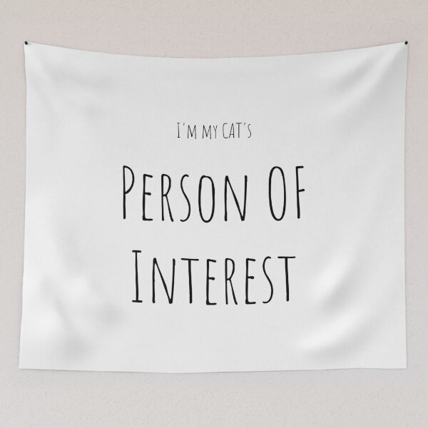 Item preview, I am my cat's person of interest designed and sold by PetPaletteCards.