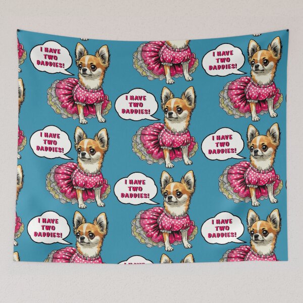 Item preview, Chihuahua “Tengo dos papás” designed and sold by Ghost on Toast.