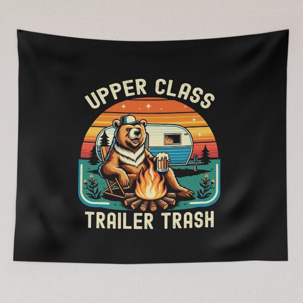 Item preview, Upper Class Trailer Camping Outdoor Trash Animal Camper designed and sold by Dressed For  Duty.
