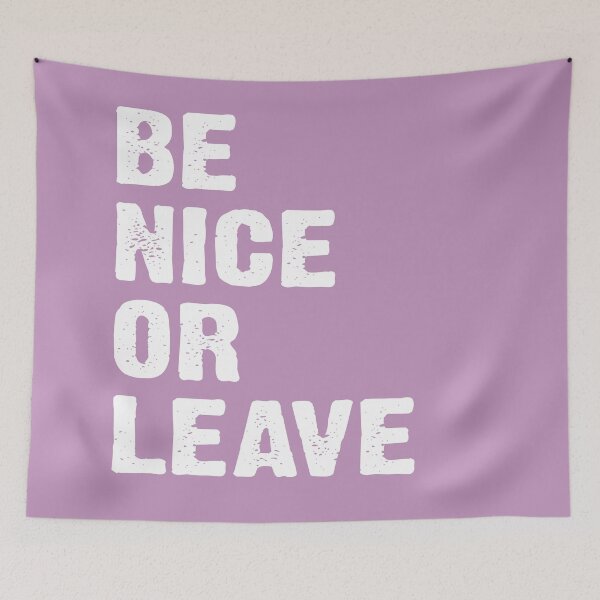 Item preview, Be Nice Or Leave - Lavender Purple designed and sold by Ziya Blue.