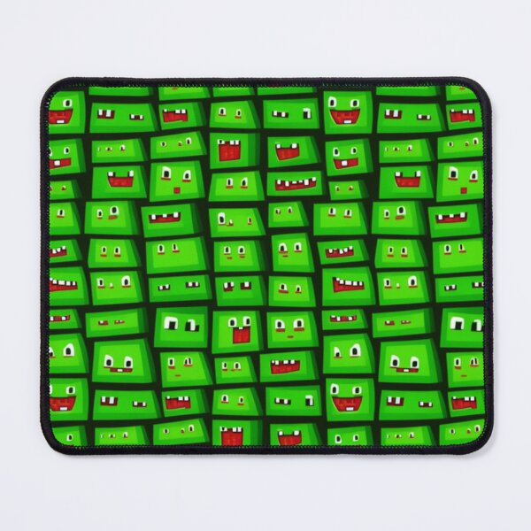 Item preview, Pixelated Green Faces Pattern designed and sold by LyssasMindArt.