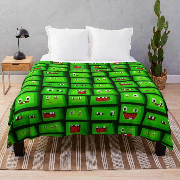 Item preview, Pixelated Green Faces Pattern designed and sold by LyssasMindArt.