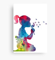 Dandelion abstract flowers Canvas Print