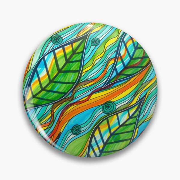 Item preview, Leaves and Spirals on a Stream designed and sold by artofkathleen.