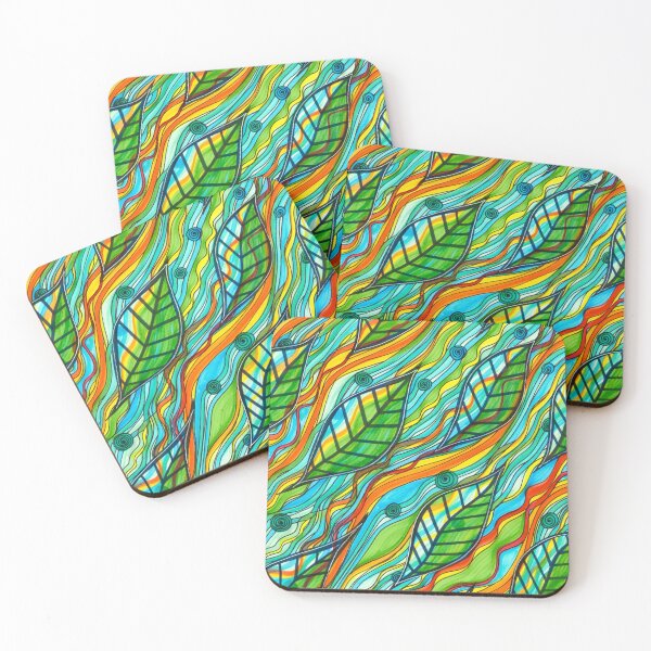 Item preview, Leaves and Spirals on a Stream designed and sold by artofkathleen.
