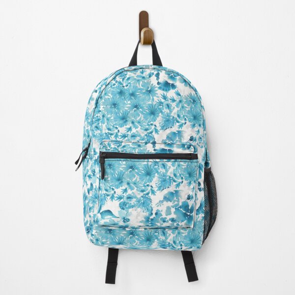 Item preview, Aqua Flowers Floral Pattern Watercolor designed and sold by Jaana Day.