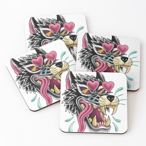 Item preview, Love Wolf Traditional Tattoo Flash  designed and sold by aandersontattoo.