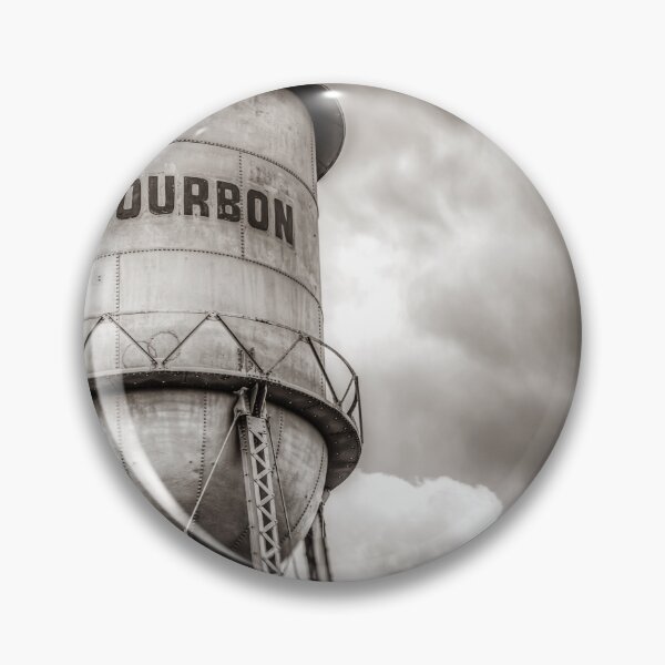 Item preview, Bourbon Water Tower Whiskey Barrel With Clouds - Sepia Edition designed and sold by Gregory Ballos.