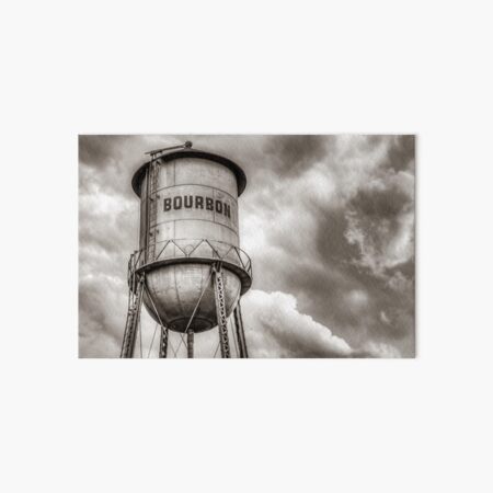 Item preview, Bourbon Water Tower Whiskey Barrel With Clouds - Sepia Edition designed and sold by Gregory Ballos.