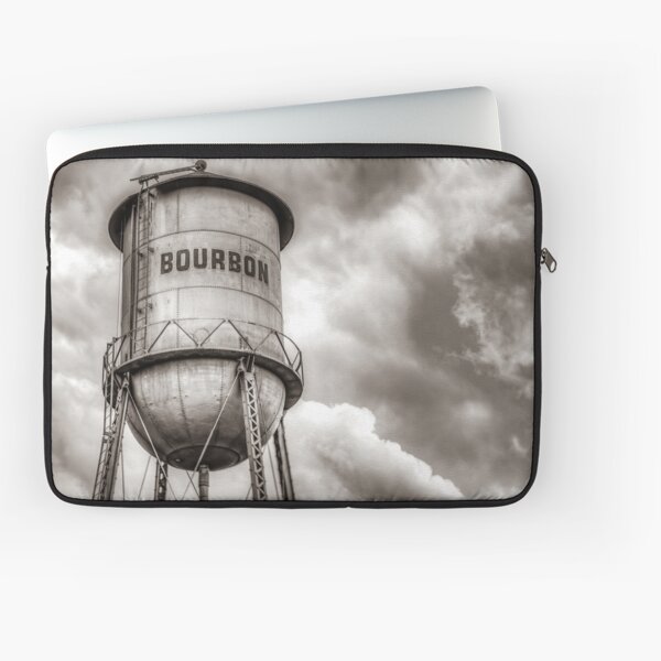 Item preview, Bourbon Water Tower Whiskey Barrel With Clouds - Sepia Edition designed and sold by Gregory Ballos.
