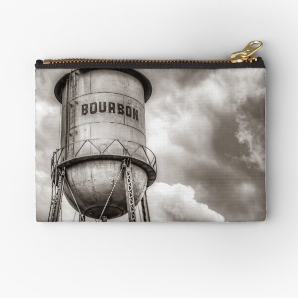 Item preview, Bourbon Water Tower Whiskey Barrel With Clouds - Sepia Edition designed and sold by Gregory Ballos.