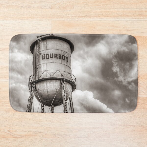 Item preview, Bourbon Water Tower Whiskey Barrel With Clouds - Sepia Edition designed and sold by Gregory Ballos.