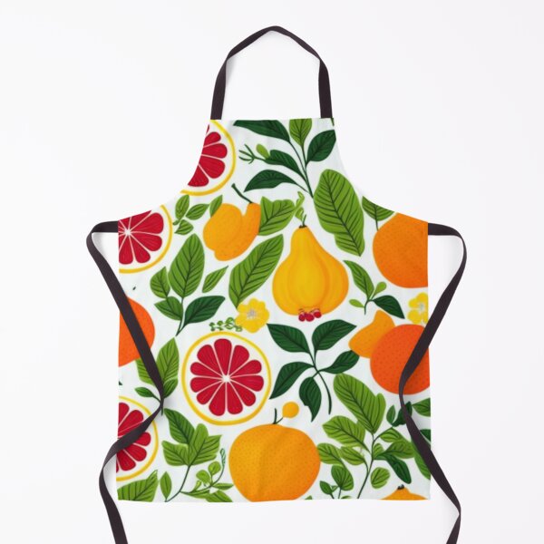 Item preview, Vibrant Citrus, Pears, and Leaves Pattern designed and sold by LyssasMindArt.