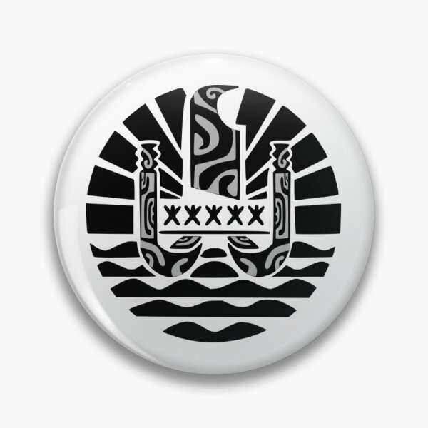 Item preview, Flag of French Polynesia (black) designed and sold by Nesian-Tahiti.