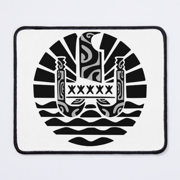 Item preview, Flag of French Polynesia (black) designed and sold by Nesian-Tahiti.