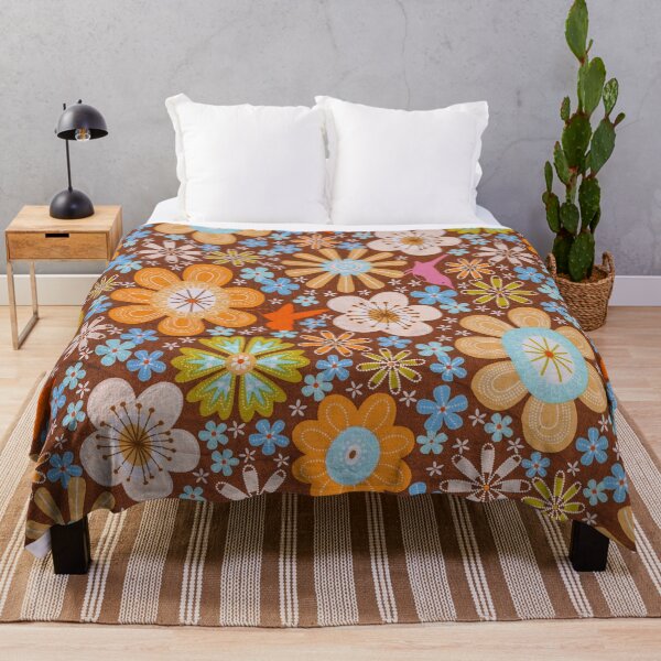 Item preview, 1970's Groovy Colorful Flower Pattern designed and sold by LMStudioDesigns.