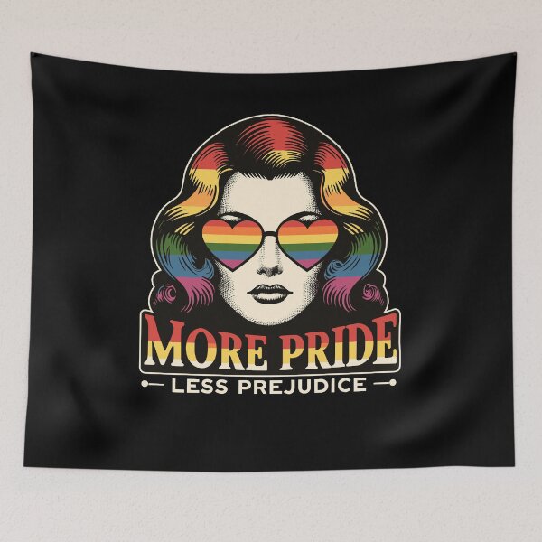 Item preview, More Pride Less Prejudice LGBT Month Gay Pride Month designed and sold by Dressed For  Duty.