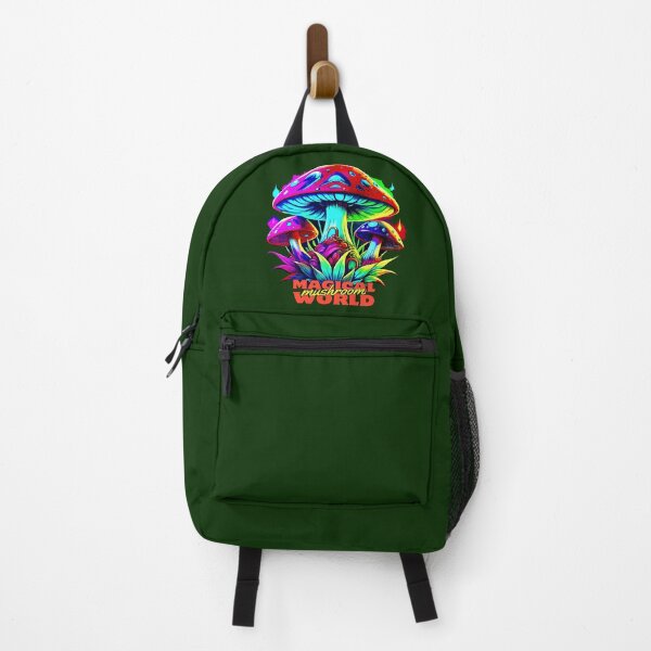 Item preview, Fluorescent Glowing Trippy Fantasy Magic Mushroom Art designed and sold by VikArtStudio.