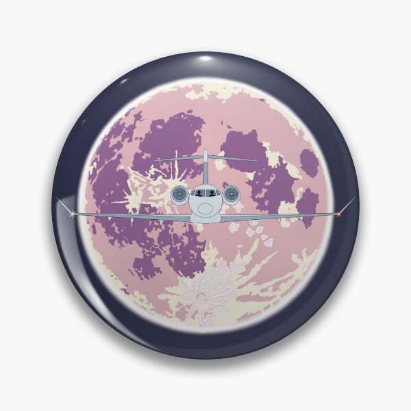 Item preview, Bombardier Challenger 350 Jet Purple Moon Night Flight Design designed and sold by skye-studio.