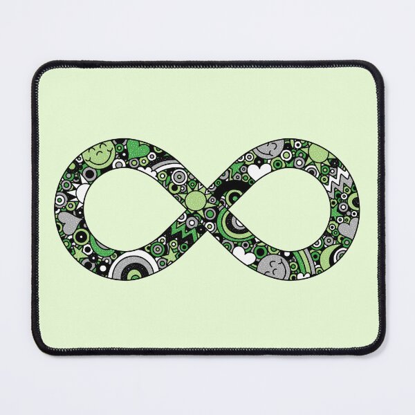 Item preview, Infinity Neurodiverse Doodle Aromantic Aro Pride Flag designed and sold by JoyfulJen.