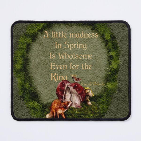 Item preview, Cottagecore Art: Emily Dickinson Quote in Forrest Watercolor Wreath designed and sold by Monica Laipple.
