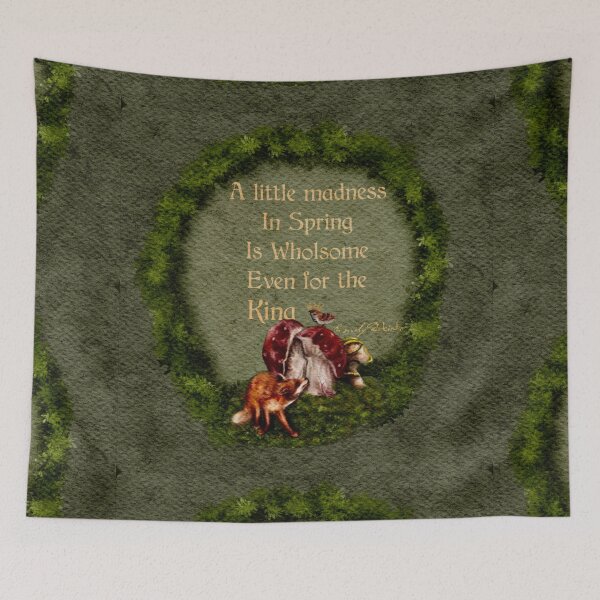 Item preview, Cottagecore Art: Emily Dickinson Quote in Forrest Watercolor Wreath designed and sold by Monica Laipple.