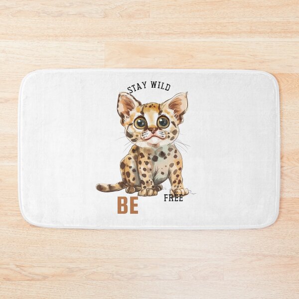 Item preview, Stay wild be free. Big cat. Cute wild leopard cub designed and sold by Anastasiia Yurevych.