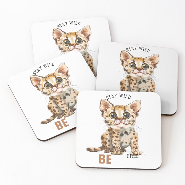 Item preview, Stay wild be free. Big cat. Cute wild leopard cub designed and sold by Anastasiia Yurevych.