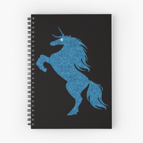 Item preview, Blue Faux Glitter Magical Rearing Unicorn designed and sold by Atteestude.