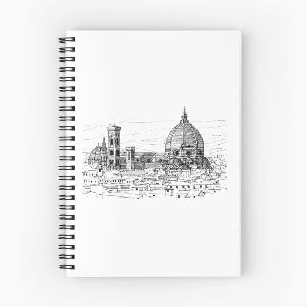 Item preview, Santa Maria del Fiore Firenze Florence hand drawing architecture black and white monochrome architectural drawing designed and sold by junyangcaidraw.