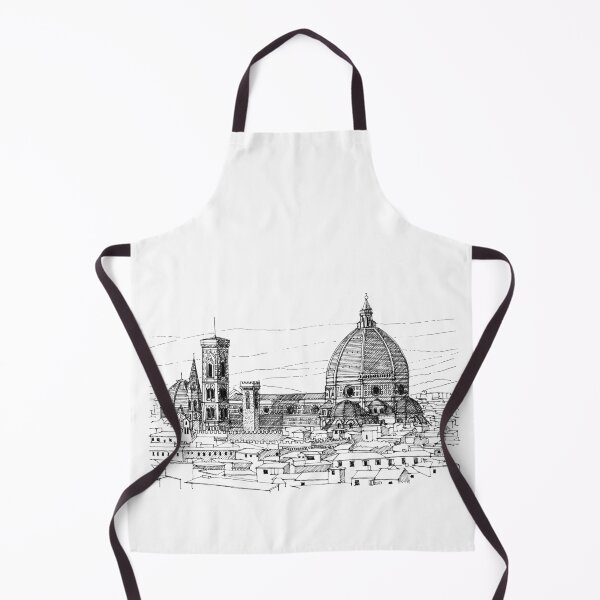 Item preview, Santa Maria del Fiore Firenze Florence hand drawing architecture black and white monochrome architectural drawing designed and sold by junyangcaidraw.