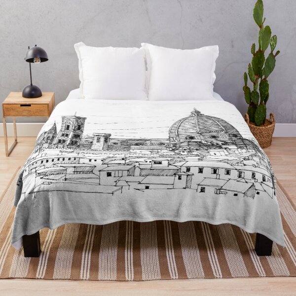 Item preview, Santa Maria del Fiore Firenze Florence hand drawing architecture black and white monochrome architectural drawing designed and sold by junyangcaidraw.