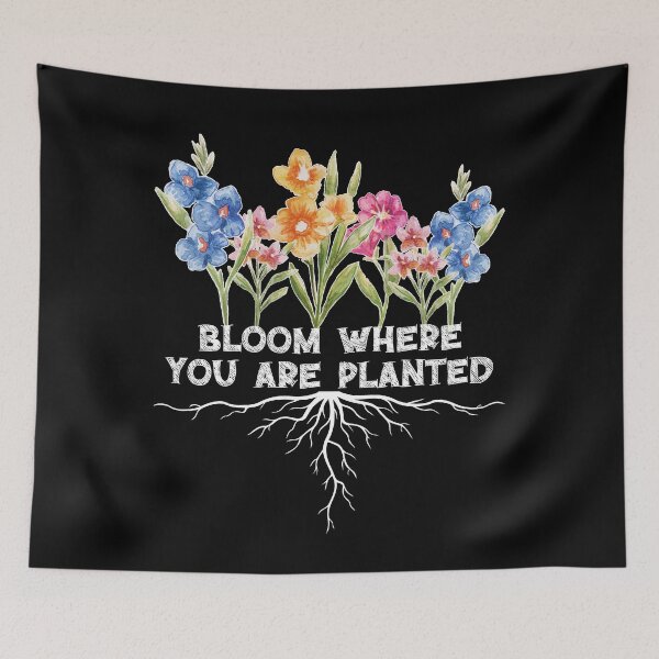 Item preview, Bloom where you are planted - watercolor flowers designed and sold by EvergreenWhimsy.