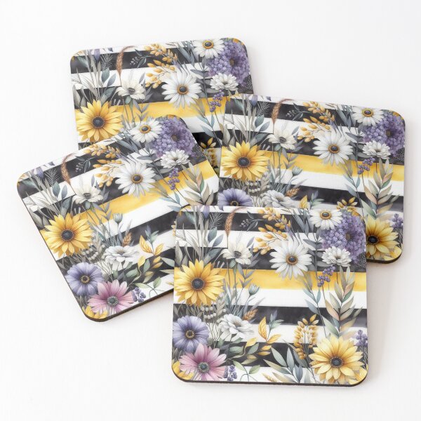 Item preview, Striped Floral Harmony designed and sold by LyssasMindArt.