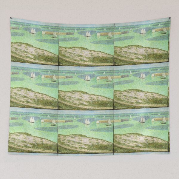 Item preview, Port-en-Bessin Harbor Georges Seurat Art designed and sold by ArtUnova.