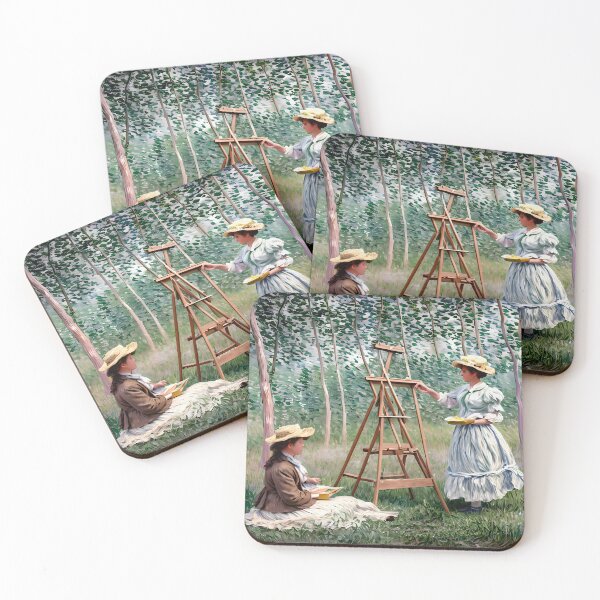 Item preview, In the Woods at Giverny, Blanche Hoschedé at Her Easel  designed and sold by artdesignsnow.