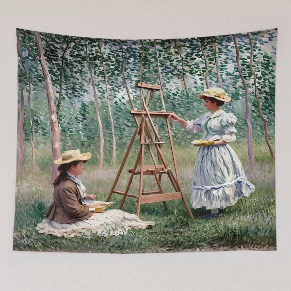 Item preview, In the Woods at Giverny, Blanche Hoschedé at Her Easel  designed and sold by artdesignsnow.