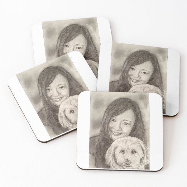 Item preview, Myself and Amber hand drawn in graphite on paper designed and sold by JessicaKeegan.