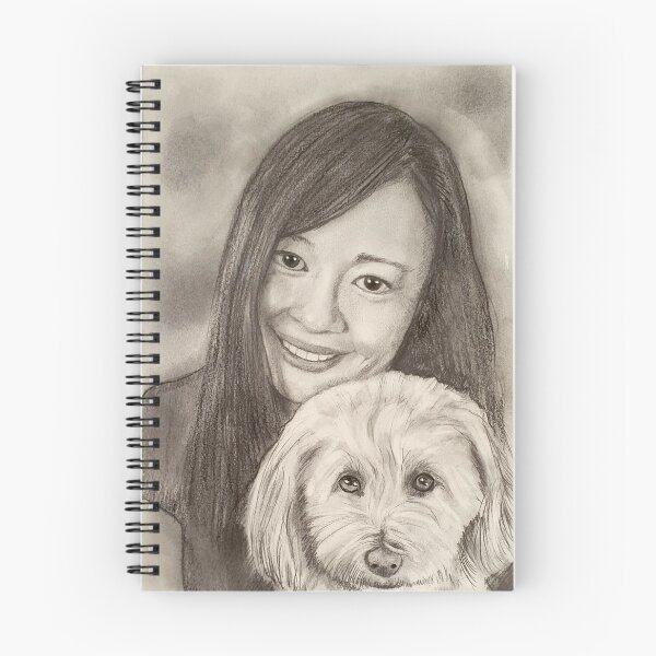 Item preview, Myself and Amber hand drawn in graphite on paper designed and sold by JessicaKeegan.