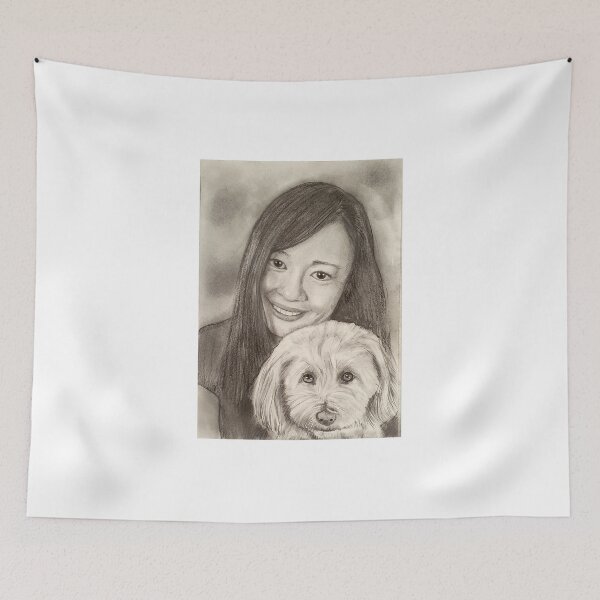 Item preview, Myself and Amber hand drawn in graphite on paper designed and sold by JessicaKeegan.
