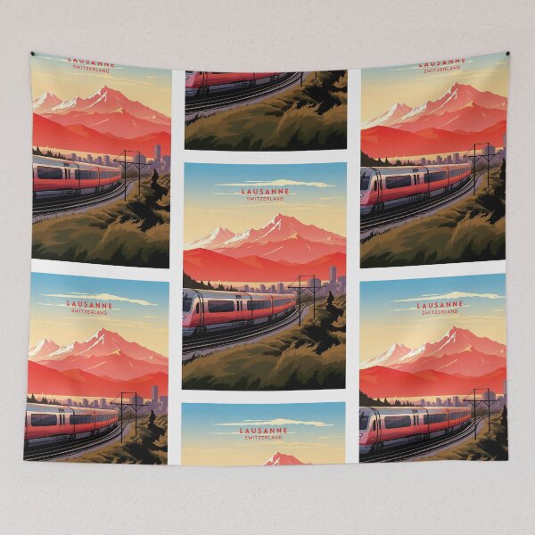 Item preview, Lausanne Switzerland Lakeside Elegance designed and sold by NeuralVibe.