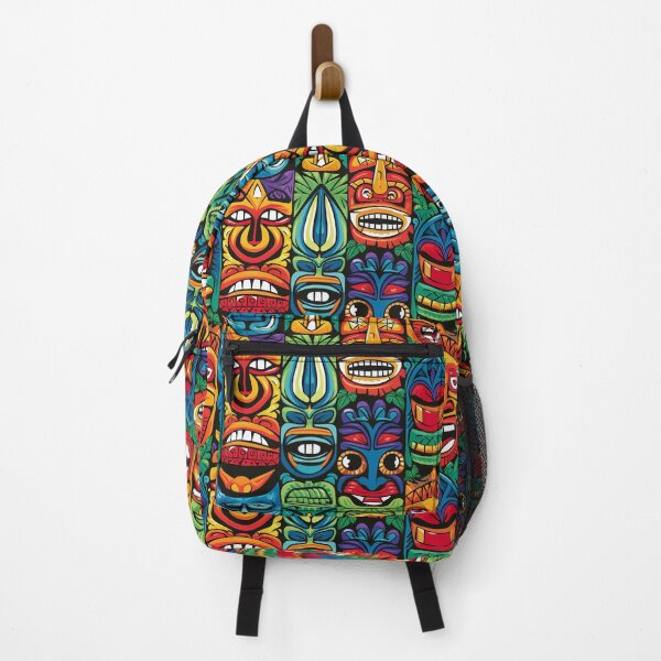 Item preview, Vibrant Tiki Mask Pattern designed and sold by CoolCrazyQuirky.