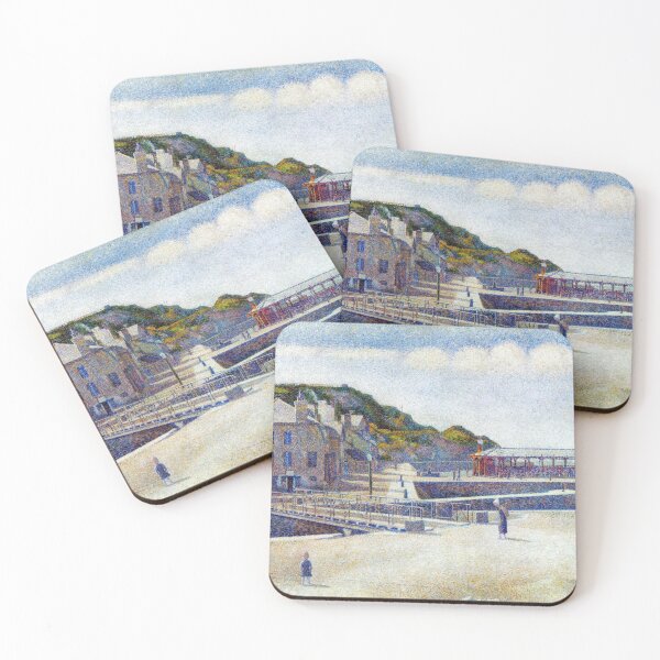 Item preview, Harbour and Guays at Port-en-Bessin Georges Seurat Art designed and sold by ArtUnova.