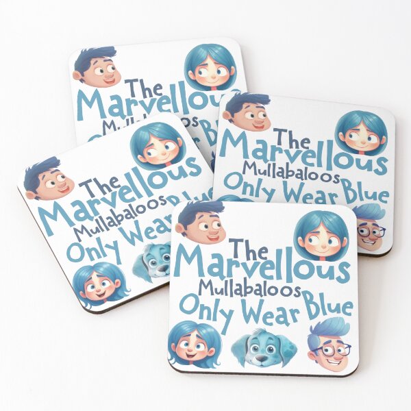 Item preview, The Marvellous Mullabaloos Only Wear Blue Cover Print designed and sold by jamessismanes.