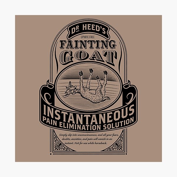 Item preview, Fainting Goat Pain Solution in Black designed and sold by Radial Designs.