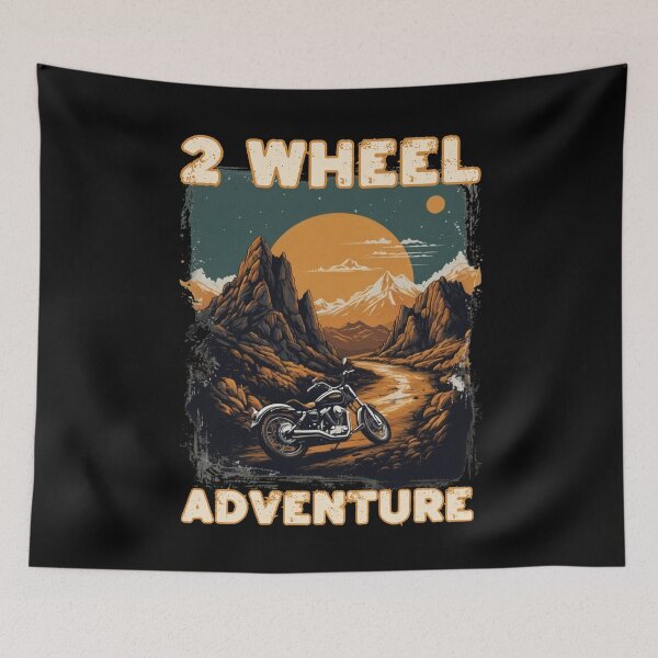 Item preview, 2 WHEEL ADVENTURE cool retro vibe motorcycle travelling design designed and sold by Jt41.