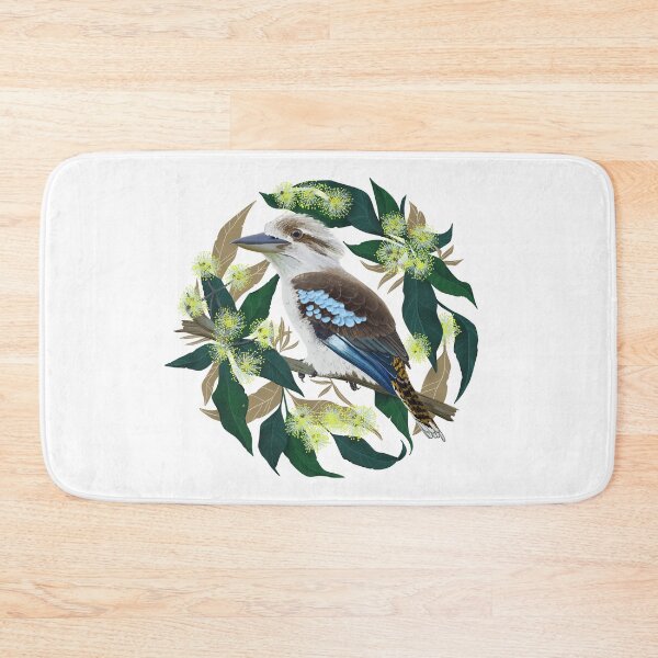 Item preview, Laughing Kookaburra, Australian native bird in gum tree designed and sold by ArtOfSmallJoys.