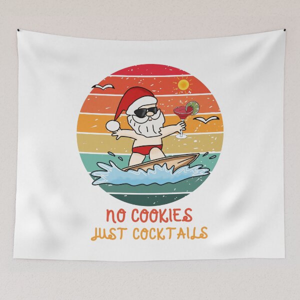 Item preview, No Cookies Just Cocktails Funny Santa Summer Christmas In July designed and sold by thebest-2studio.
