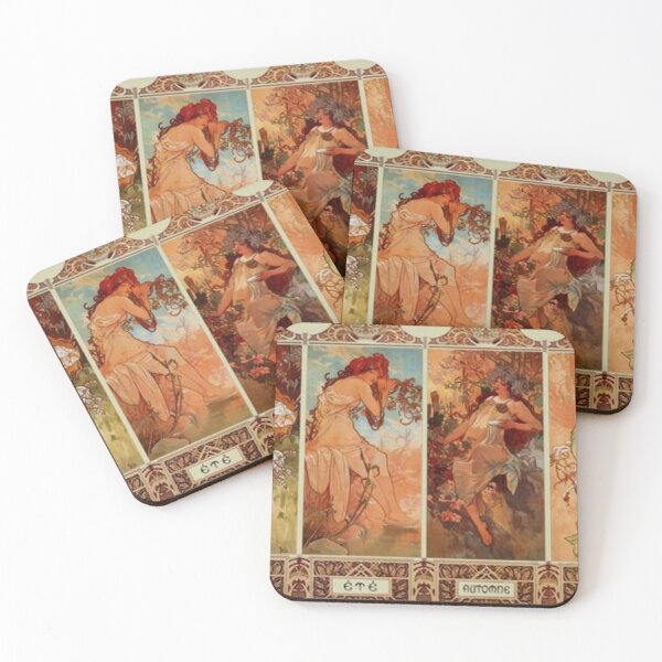 Item preview, Alphonse Mucha Four Seasons Art Nouveau  designed and sold by jillallenn.