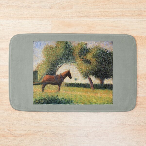 Item preview, Horse and Cart Georges Seurat painting designed and sold by ArtUnova.